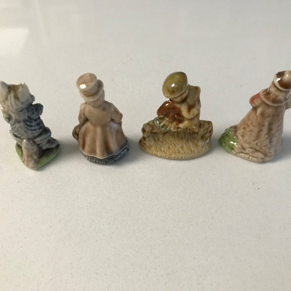Vintage Wade Whimsies Nursery Rhymes Lot of 4 Red Rose Tea Figurines 1971 - Picture 3 of 5